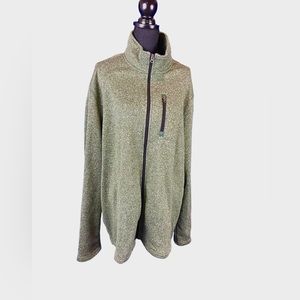 Sonoma Men’s 3XLT Green Pullover w/ full zip EUC
